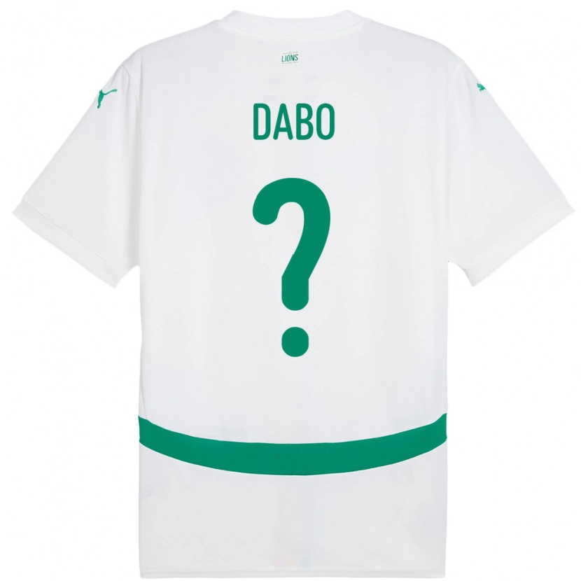 Danxen Kinder Senegal Mouhamed Dabo #0 Weiß Heimtrikot Trikot 24-26 T-Shirt