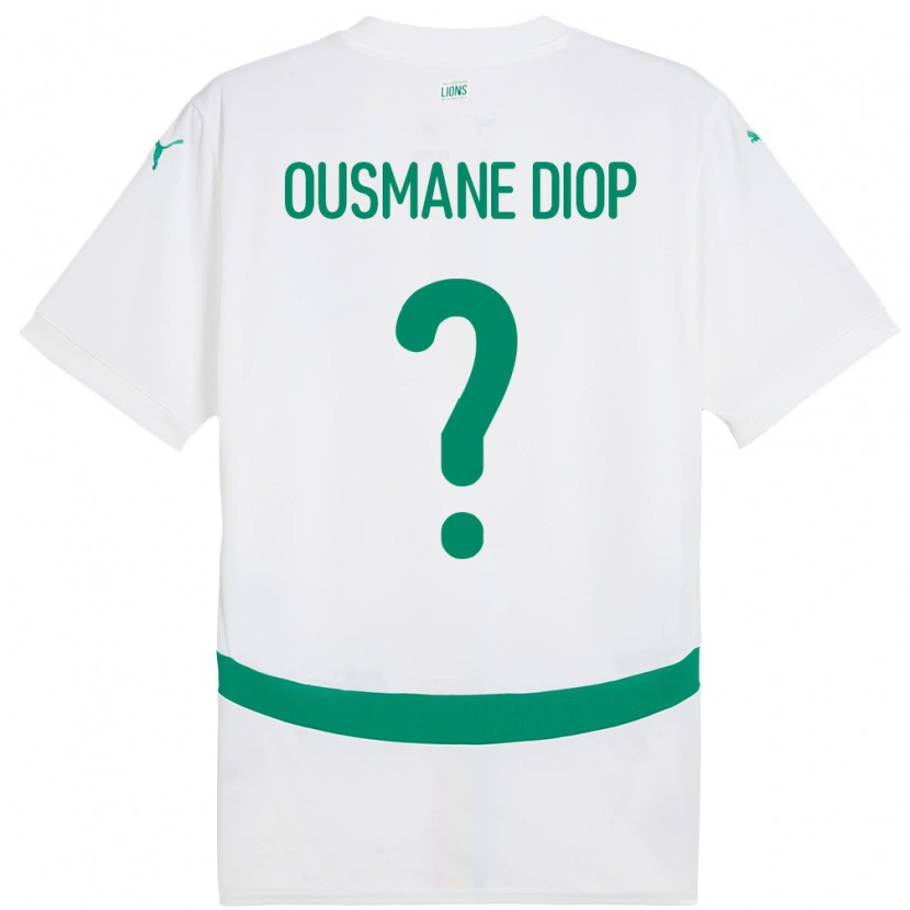 Danxen Kinder Senegal Tafsir Ousmane Diop #0 Weiß Heimtrikot Trikot 24-26 T-Shirt