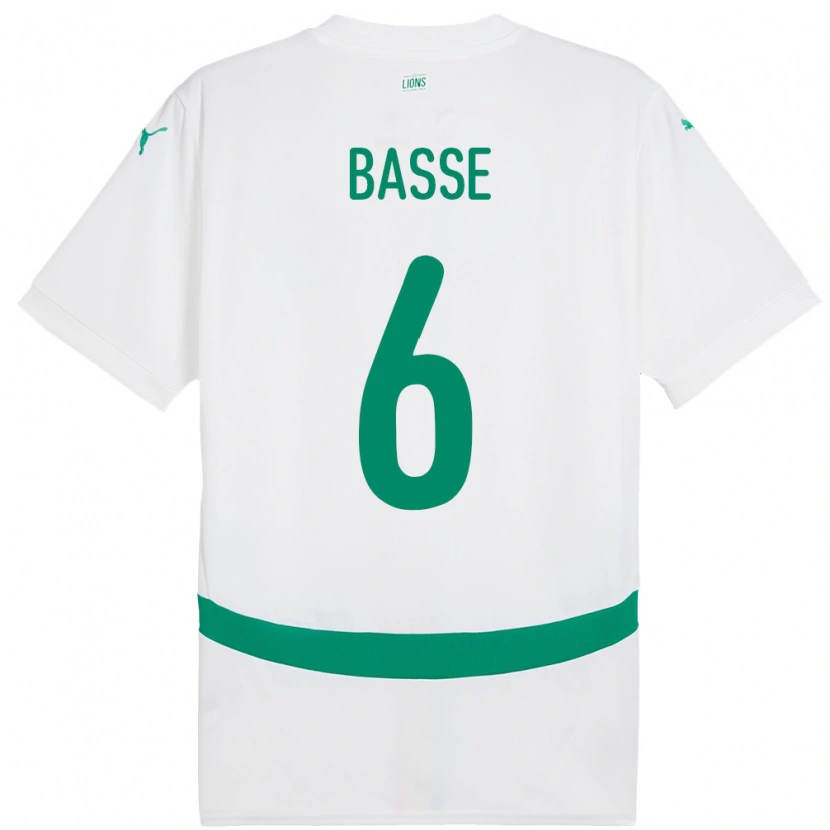 Danxen Kinder Senegal Souleymane Basse #6 Weiß Heimtrikot Trikot 24-26 T-Shirt