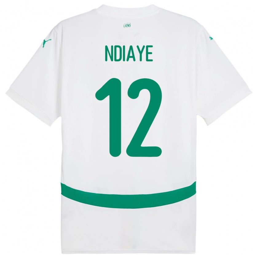 Danxen Kinder Senegal Babacar Ndiaye #12 Weiß Heimtrikot Trikot 24-26 T-Shirt