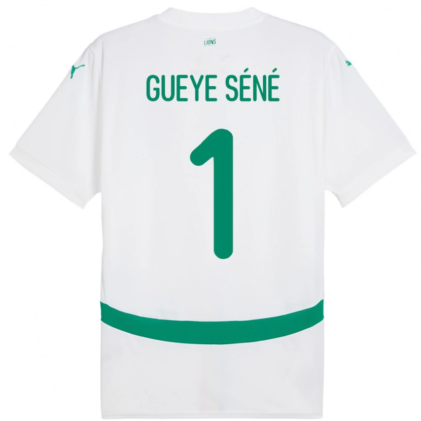 Danxen Kinder Senegal Thiaba Gueye Sene #1 Weiß Heimtrikot Trikot 24-26 T-Shirt