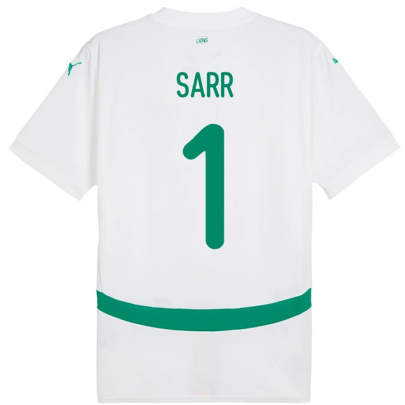Danxen Kinder Senegal Cheikh Sarr #1 Weiß Heimtrikot Trikot 24-26 T-Shirt