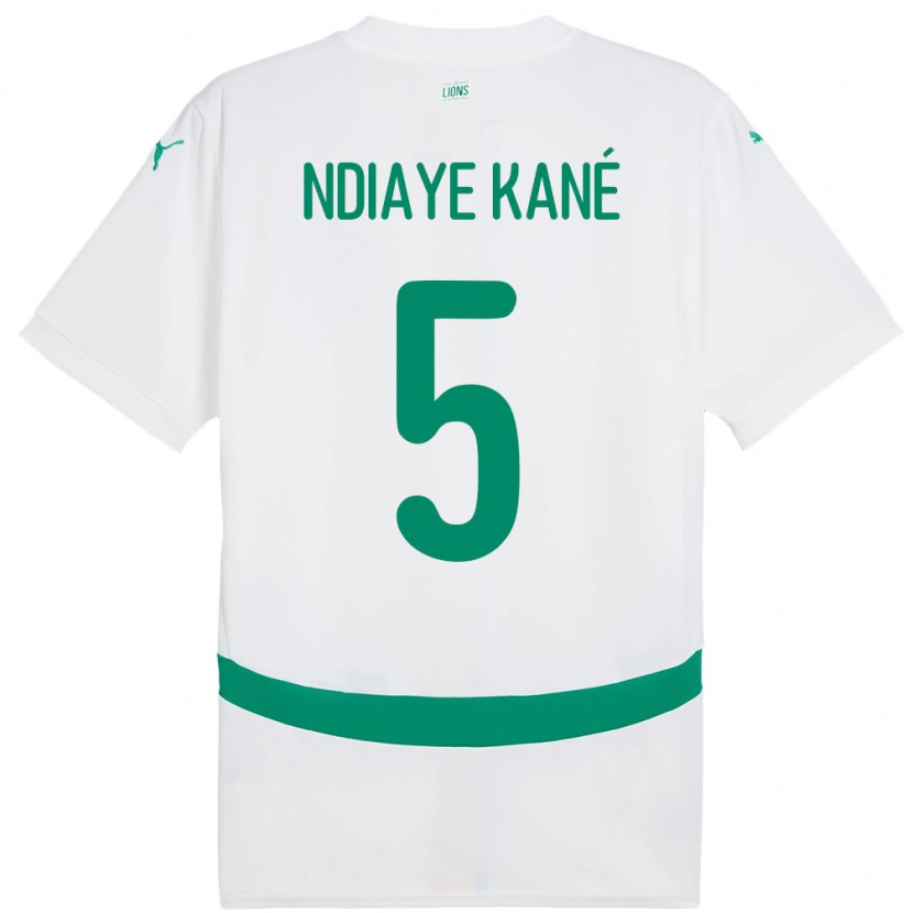 Danxen Kinder Senegal Ndeye Ndiaye Kane #5 Weiß Heimtrikot Trikot 24-26 T-Shirt