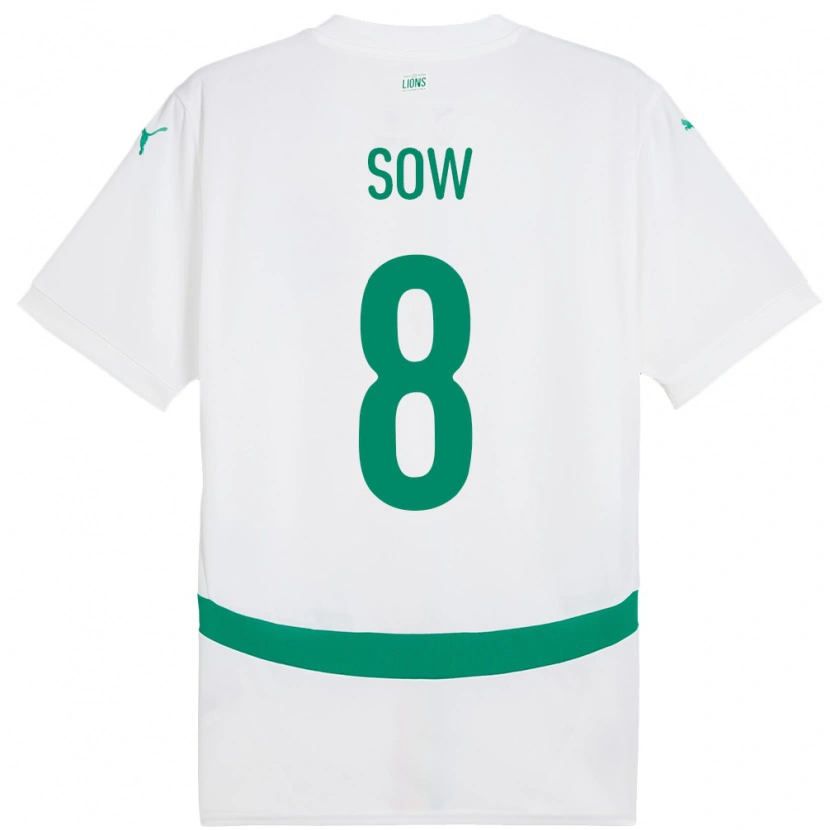 Danxen Kinder Senegal Mbayang Sow #8 Weiß Heimtrikot Trikot 24-26 T-Shirt