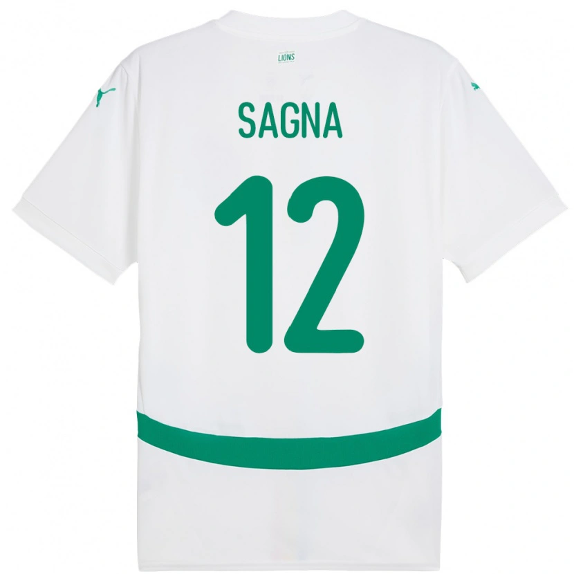 Danxen Kinder Senegal Safietou Sagna #12 Weiß Heimtrikot Trikot 24-26 T-Shirt