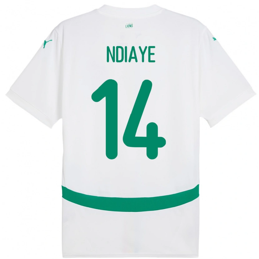 Danxen Kinder Senegal Salimata Ndiaye #14 Weiß Heimtrikot Trikot 24-26 T-Shirt