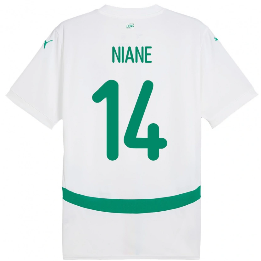 Danxen Kinder Senegal Ibrahima Niane #14 Weiß Heimtrikot Trikot 24-26 T-Shirt