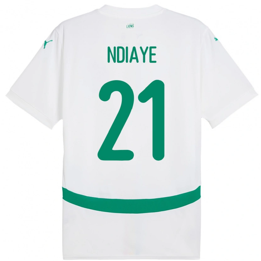 Danxen Kinder Senegal Iliman Ndiaye #21 Weiß Heimtrikot Trikot 24-26 T-Shirt