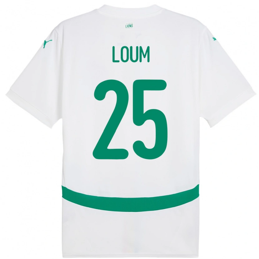 Danxen Kinder Senegal Mamadou Loum #25 Weiß Heimtrikot Trikot 24-26 T-Shirt