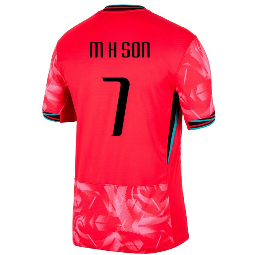 Danxen Kinder Südkorea Heung-Min Son #7 Rot Heimtrikot Trikot 24-26 T-Shirt