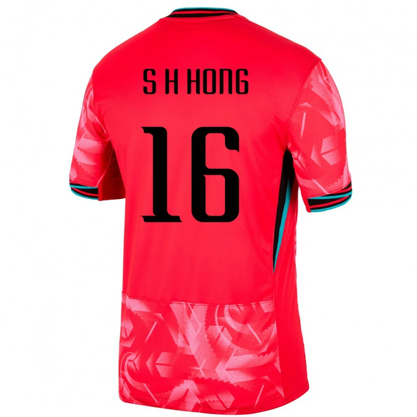 Danxen Kinder Südkorea Hyun-Seok Hong #16 Rot Heimtrikot Trikot 24-26 T-Shirt