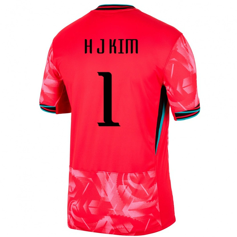 Danxen Kinder Südkorea Jeong-Hoon Kim #1 Rot Heimtrikot Trikot 24-26 T-Shirt