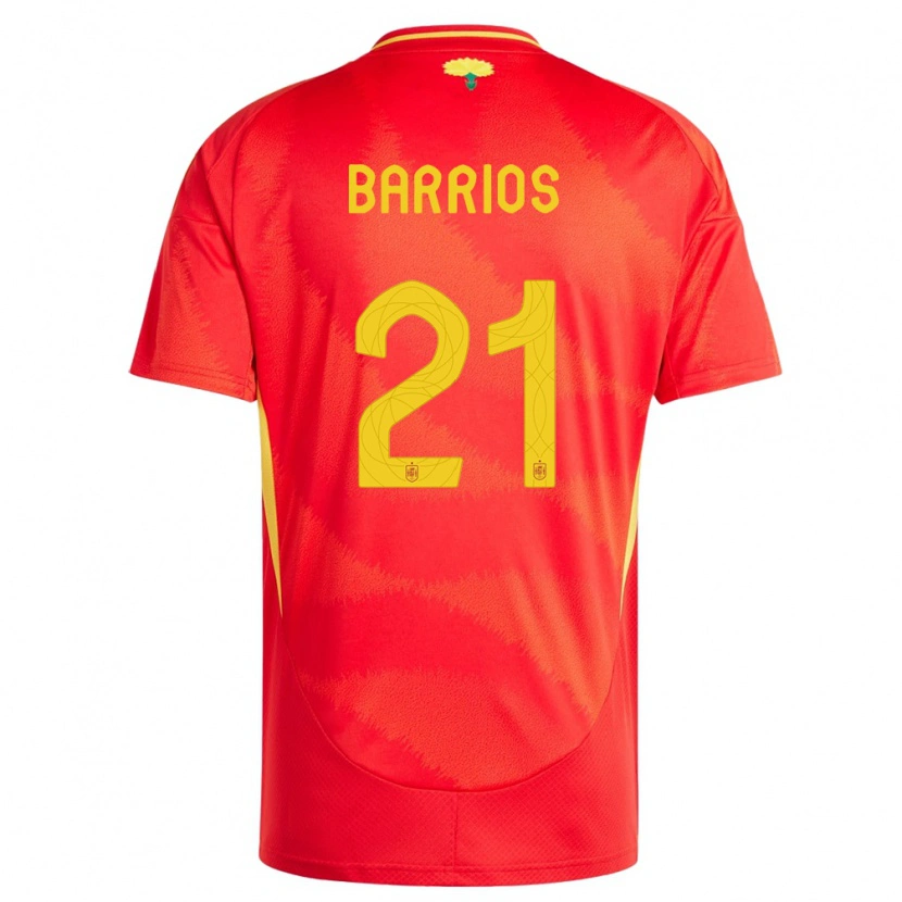 Danxen Kinder Spanien Pablo Barrios #21 Rot Heimtrikot Trikot 24-26 T-Shirt