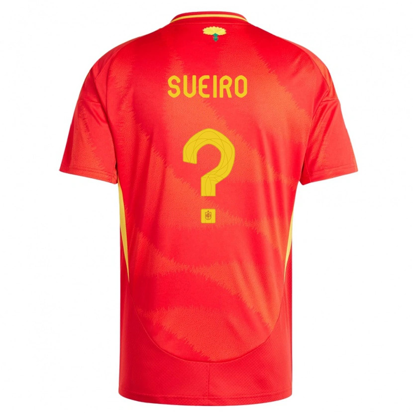 Danxen Kinder Spanien David Sueiro #0 Rot Heimtrikot Trikot 24-26 T-Shirt