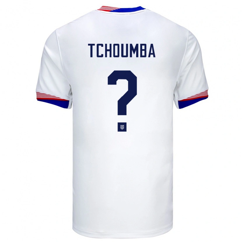 Danxen Kinder Vereinigte Staaten Nathan Tchoumba #0 Weiß Heimtrikot Trikot 24-26 T-Shirt