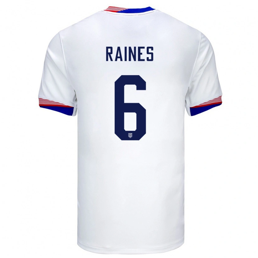 Danxen Kinder Vereinigte Staaten Brooklyn Raines #6 Weiß Heimtrikot Trikot 24-26 T-Shirt