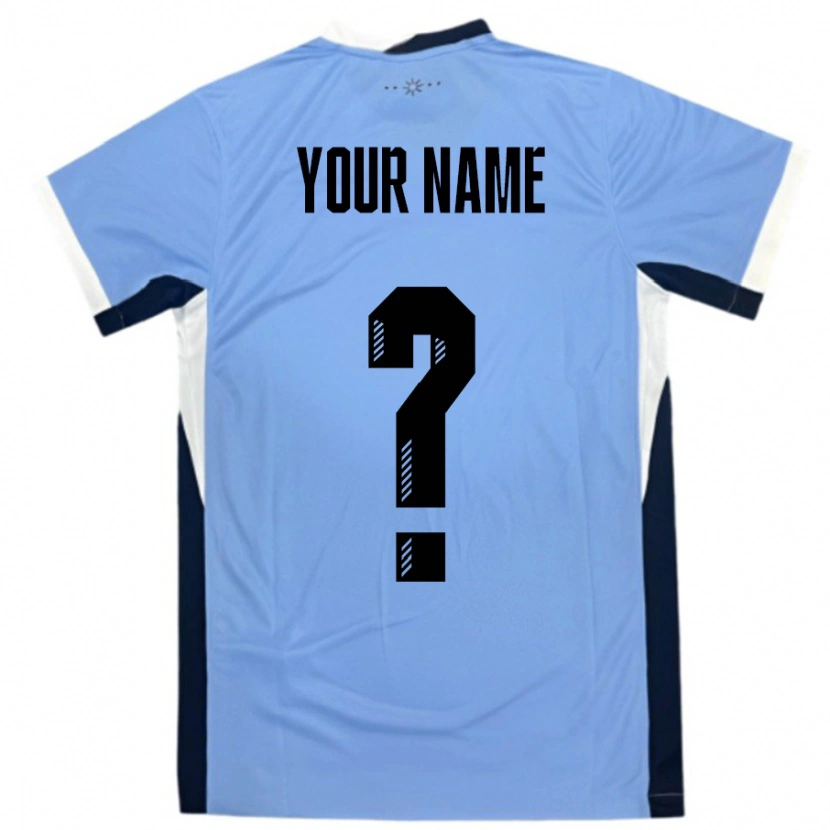 Danxen Kinder Uruguay Ihren Namen #0 Weiß Schwarz Heimtrikot Trikot 24-26 T-Shirt