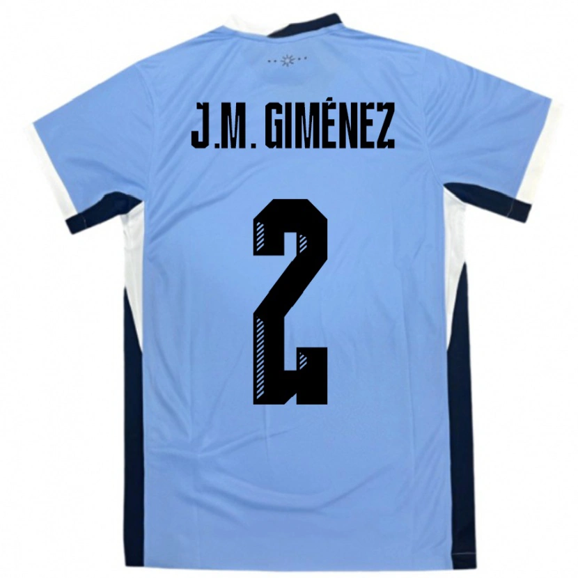 Danxen Kinder Uruguay José María Giménez #2 Weiß Schwarz Heimtrikot Trikot 24-26 T-Shirt
