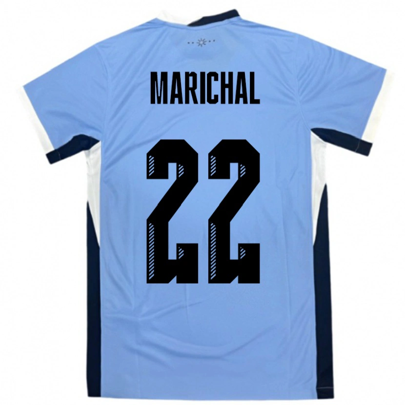 Danxen Kinder Uruguay Nicolás Marichal #22 Weiß Schwarz Heimtrikot Trikot 24-26 T-Shirt