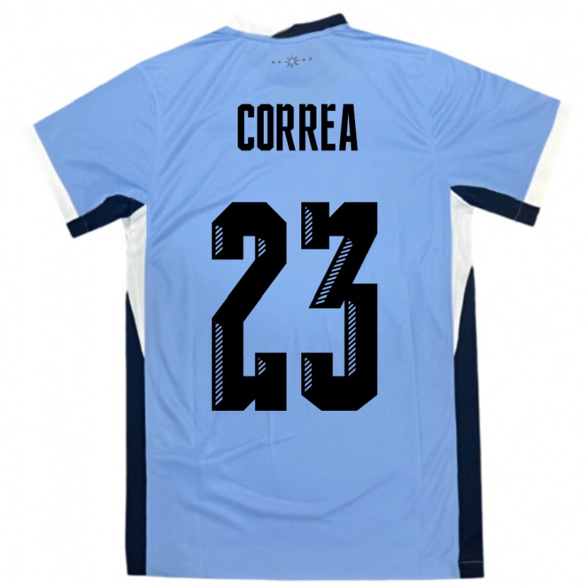 Danxen Kinder Uruguay Fabrizio Correa #23 Weiß Schwarz Heimtrikot Trikot 24-26 T-Shirt