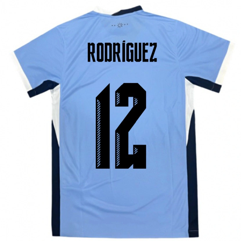 Danxen Kinder Uruguay Randall Rodriguez #12 Weiß Schwarz Heimtrikot Trikot 24-26 T-Shirt