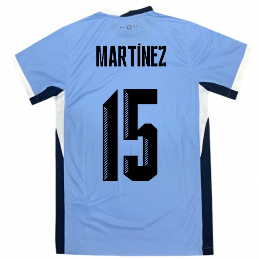 Danxen Kinder Uruguay Rocio Martinez #15 Weiß Schwarz Heimtrikot Trikot 24-26 T-Shirt
