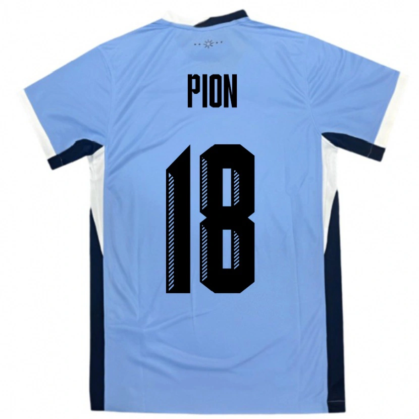 Danxen Kinder Uruguay Mariana Pion #18 Weiß Schwarz Heimtrikot Trikot 24-26 T-Shirt
