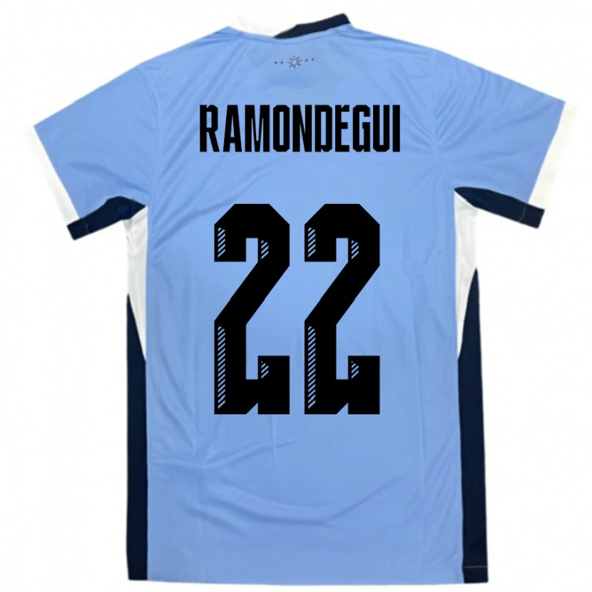 Danxen Kinder Uruguay Sofia Ramondegui #22 Weiß Schwarz Heimtrikot Trikot 24-26 T-Shirt
