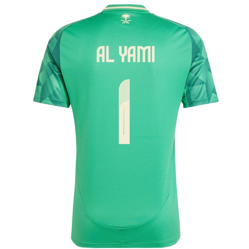 Danxen Kinder Saudi-Arabien Mohammed Al-Yami #1 Grün Heimtrikot Trikot 24-26 T-Shirt
