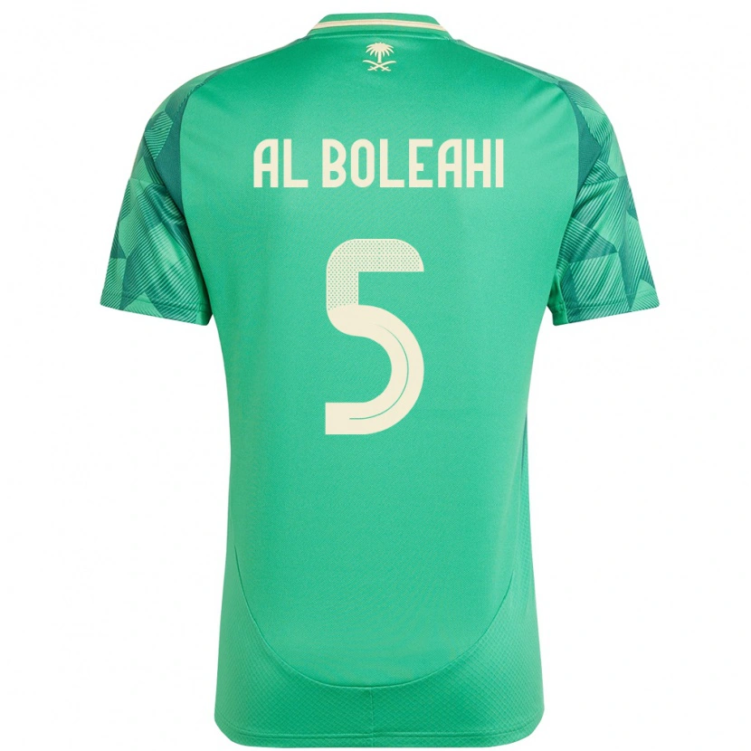 Danxen Kinder Saudi-Arabien Ali Al-Bulayhi #5 Grün Heimtrikot Trikot 24-26 T-Shirt