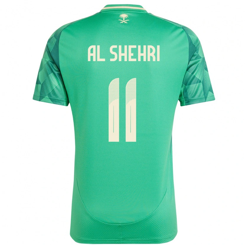 Danxen Kinder Saudi-Arabien Saleh Al-Shehri #11 Grün Heimtrikot Trikot 24-26 T-Shirt