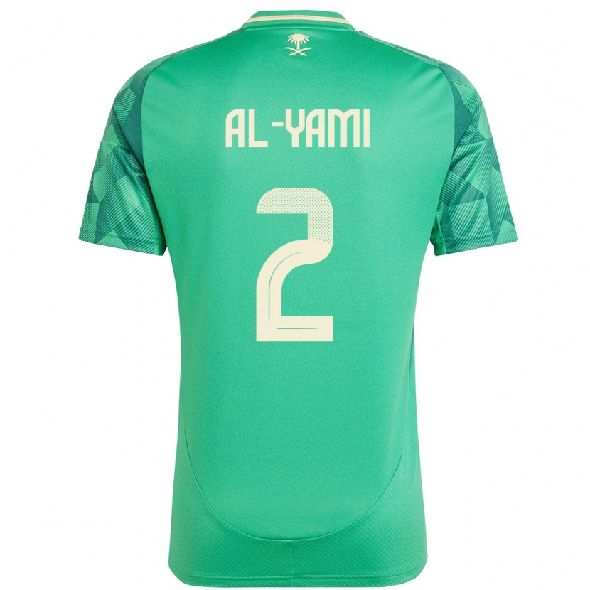 Danxen Kinder Saudi-Arabien Marwan Al-Yami #2 Grün Heimtrikot Trikot 24-26 T-Shirt