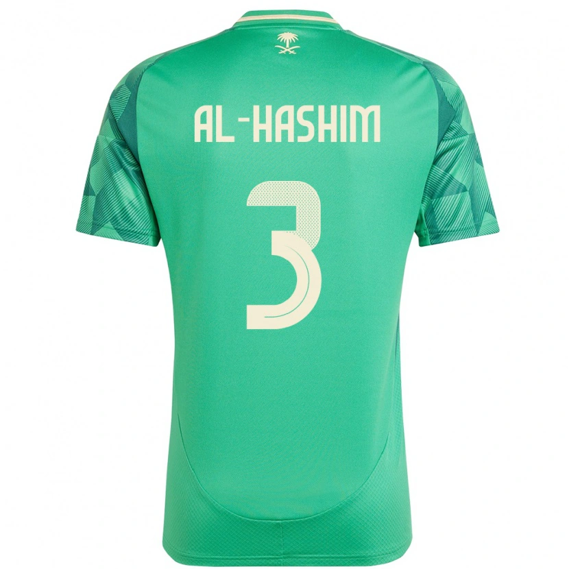 Danxen Kinder Saudi-Arabien Jawad Al-Hashim #3 Grün Heimtrikot Trikot 24-26 T-Shirt