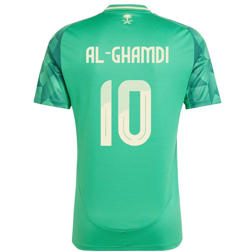 Danxen Kinder Saudi-Arabien Ziyad Al-Ghamdi #10 Grün Heimtrikot Trikot 24-26 T-Shirt