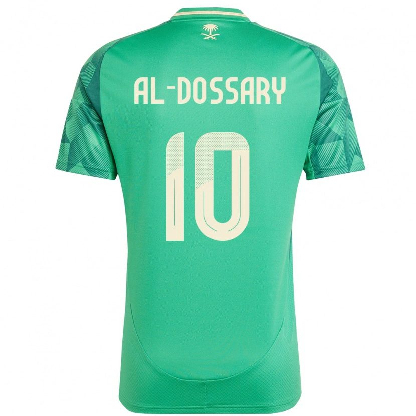 Danxen Kinder Saudi-Arabien Abdullah Al-Dossary #10 Grün Heimtrikot Trikot 24-26 T-Shirt