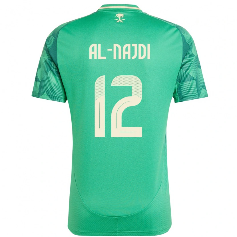 Danxen Kinder Saudi-Arabien Salem Al-Najdi #12 Grün Heimtrikot Trikot 24-26 T-Shirt