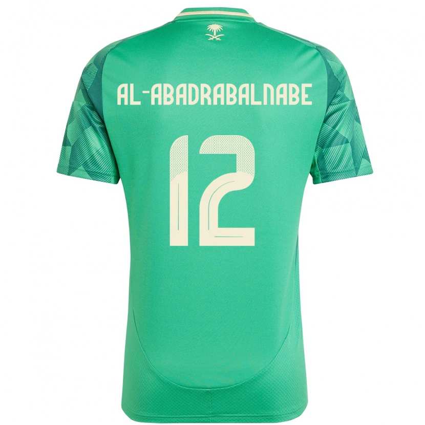 Danxen Kinder Saudi-Arabien Ahmed Musallam Al-Abadrabalnabe #12 Grün Heimtrikot Trikot 24-26 T-Shirt