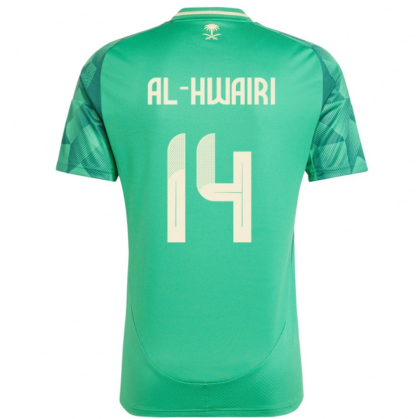 Danxen Kinder Saudi-Arabien Nawaf Al-Hwairi #14 Grün Heimtrikot Trikot 24-26 T-Shirt