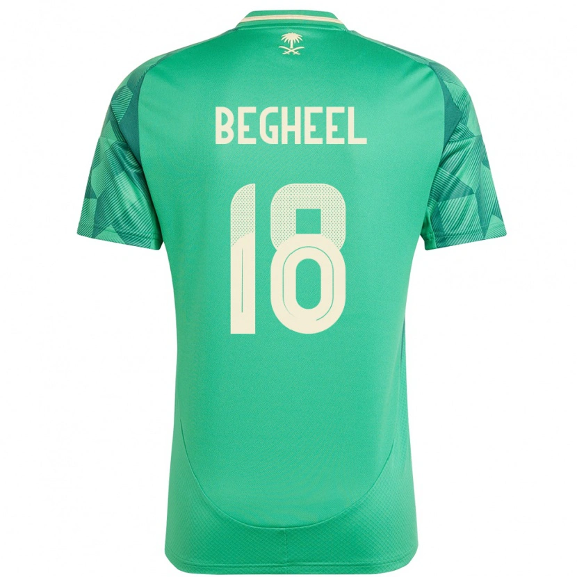 Danxen Kinder Saudi-Arabien Qasem Begheel #18 Grün Heimtrikot Trikot 24-26 T-Shirt