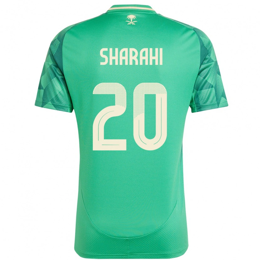 Danxen Kinder Saudi-Arabien Anwar Sharahi #20 Grün Heimtrikot Trikot 24-26 T-Shirt