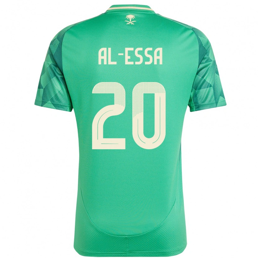 Danxen Kinder Saudi-Arabien Karam Al-Essa #20 Grün Heimtrikot Trikot 24-26 T-Shirt