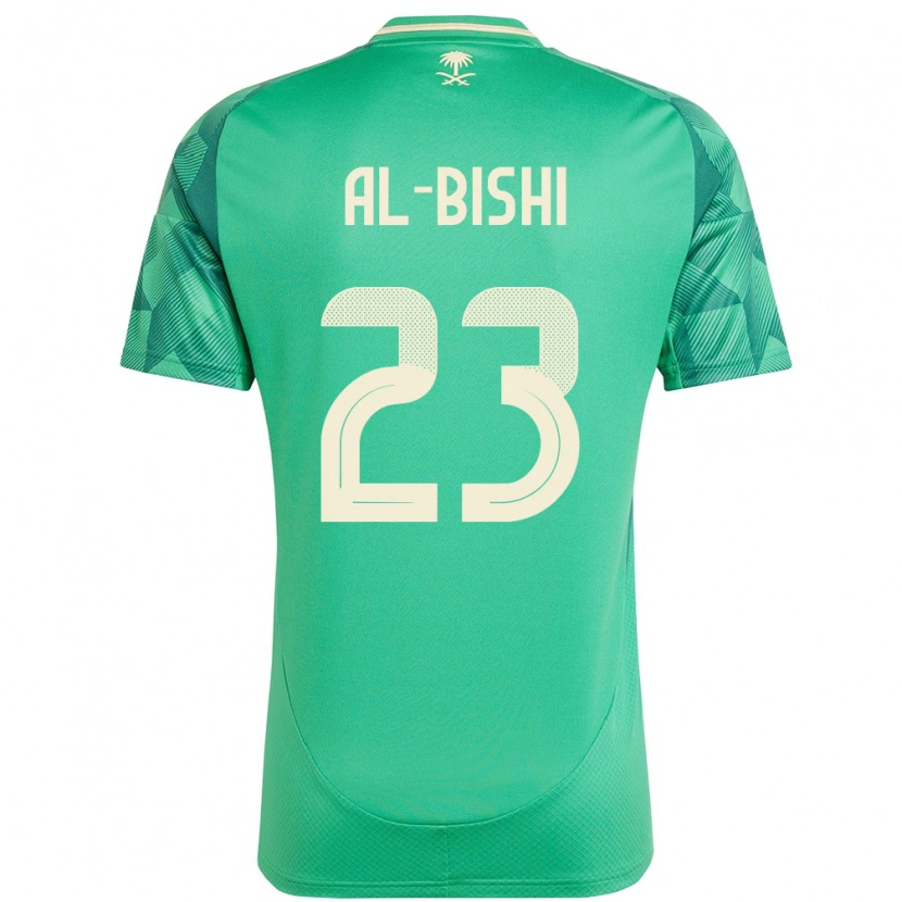 Danxen Kinder Saudi-Arabien Abdullah Al-Bishi #23 Grün Heimtrikot Trikot 24-26 T-Shirt