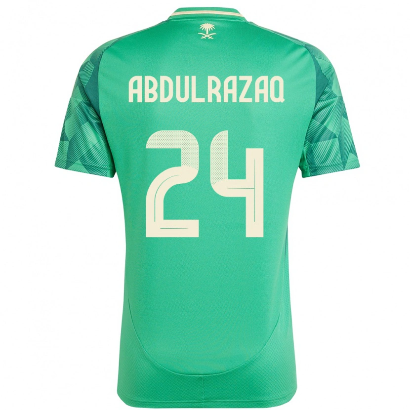 Danxen Kinder Saudi-Arabien Aseel Abdulrazaq #24 Grün Heimtrikot Trikot 24-26 T-Shirt