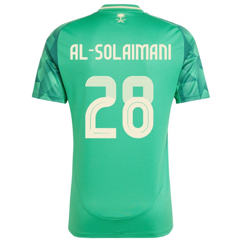 Danxen Kinder Saudi-Arabien Solaiman Al-Solaimani #28 Grün Heimtrikot Trikot 24-26 T-Shirt