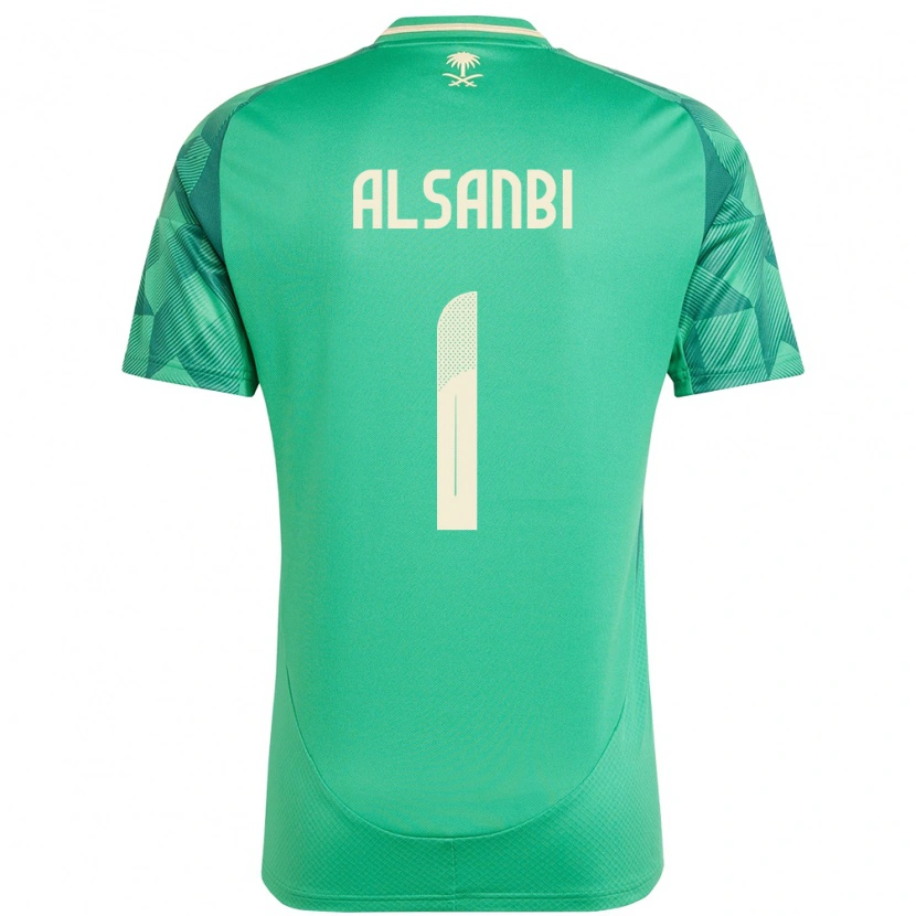 Danxen Kinder Saudi-Arabien Abdulrahman Alsanbi #1 Grün Heimtrikot Trikot 24-26 T-Shirt