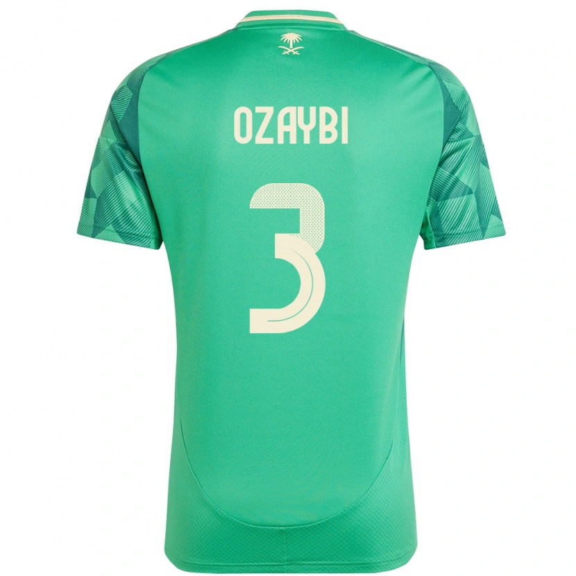 Danxen Kinder Saudi-Arabien Raed Ozaybi #3 Grün Heimtrikot Trikot 24-26 T-Shirt