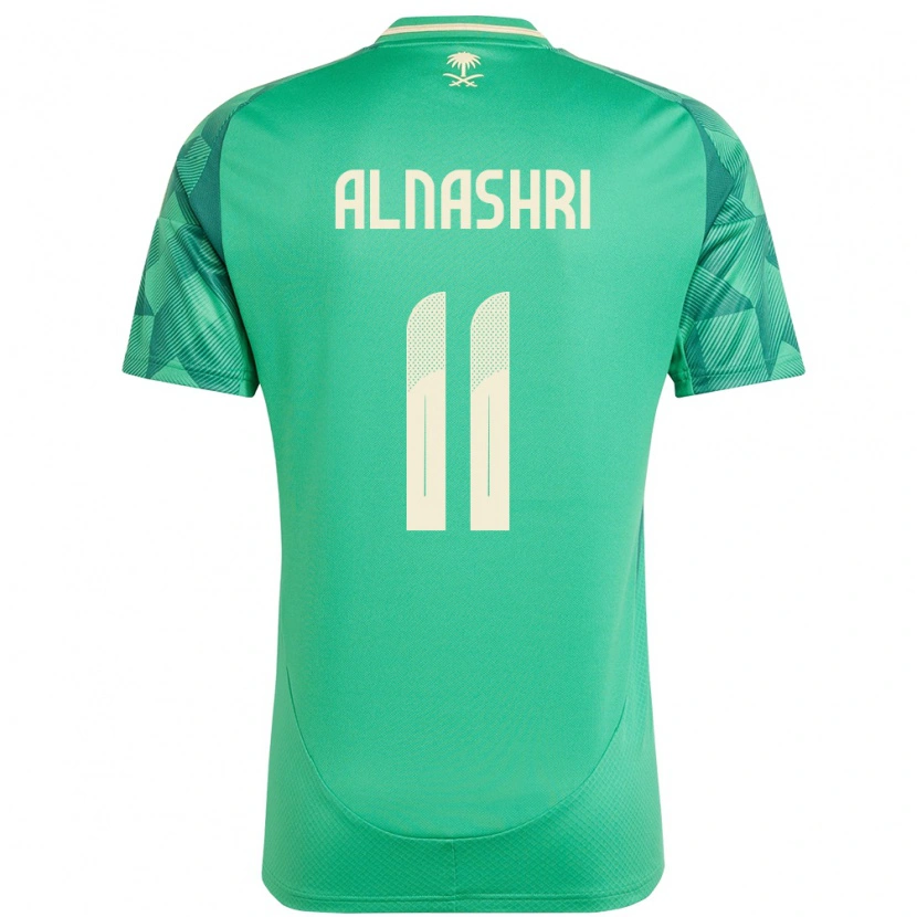 Danxen Kinder Saudi-Arabien Awad Alnashri #11 Grün Heimtrikot Trikot 24-26 T-Shirt