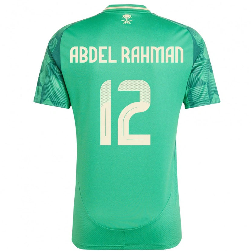 Danxen Kinder Saudi-Arabien Mona Abdel Rahman #12 Grün Heimtrikot Trikot 24-26 T-Shirt
