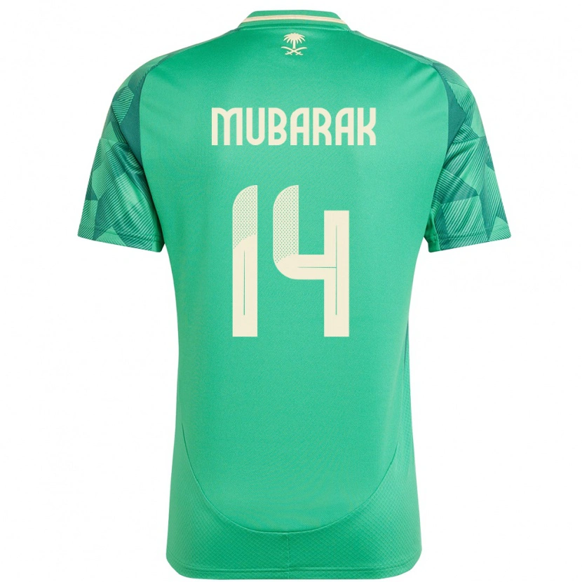 Danxen Kinder Saudi-Arabien Al Bandari Mubarak #14 Grün Heimtrikot Trikot 24-26 T-Shirt