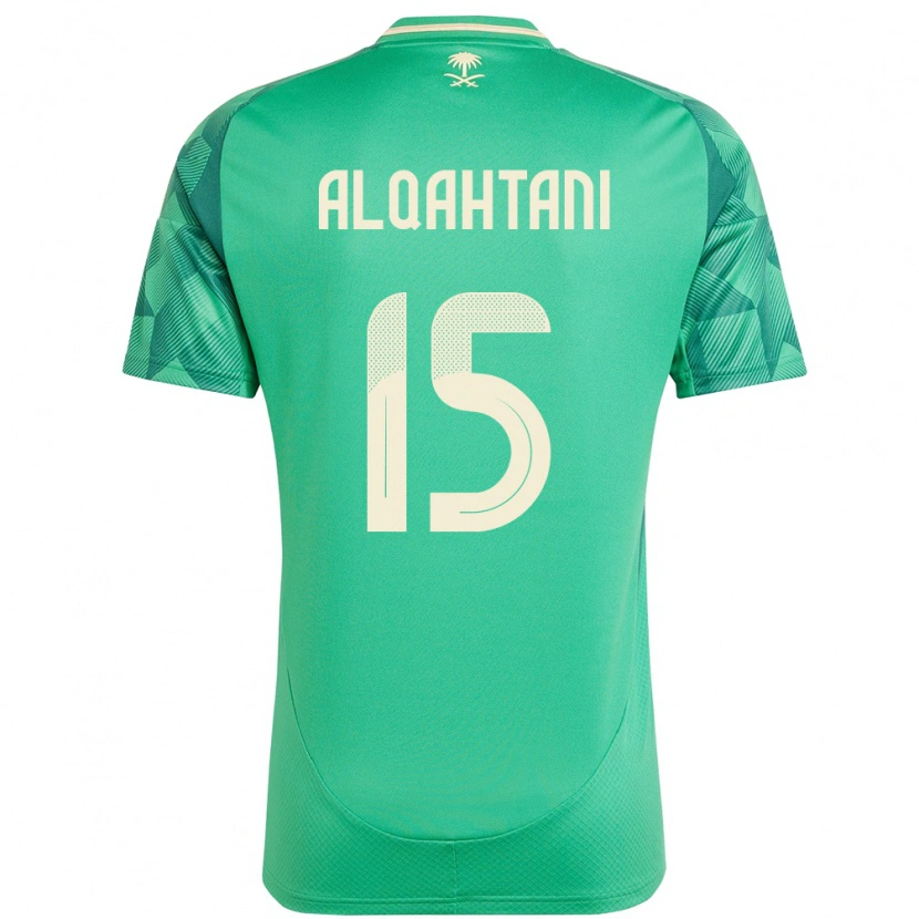 Danxen Kinder Saudi-Arabien Mohammed Alqahtani #15 Grün Heimtrikot Trikot 24-26 T-Shirt